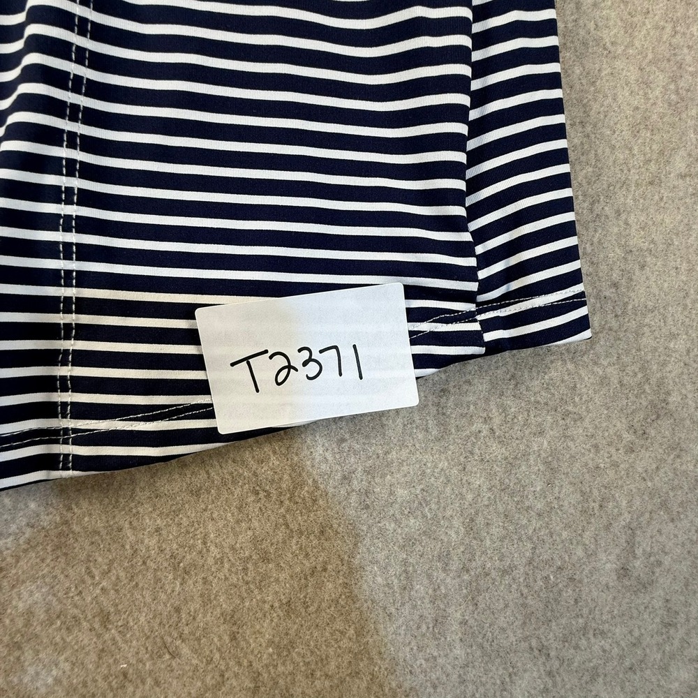 Carve Designs Womens Medium Navy White Striped Full Zip Rash Guard Swim Jacket - Picture 2 of 9